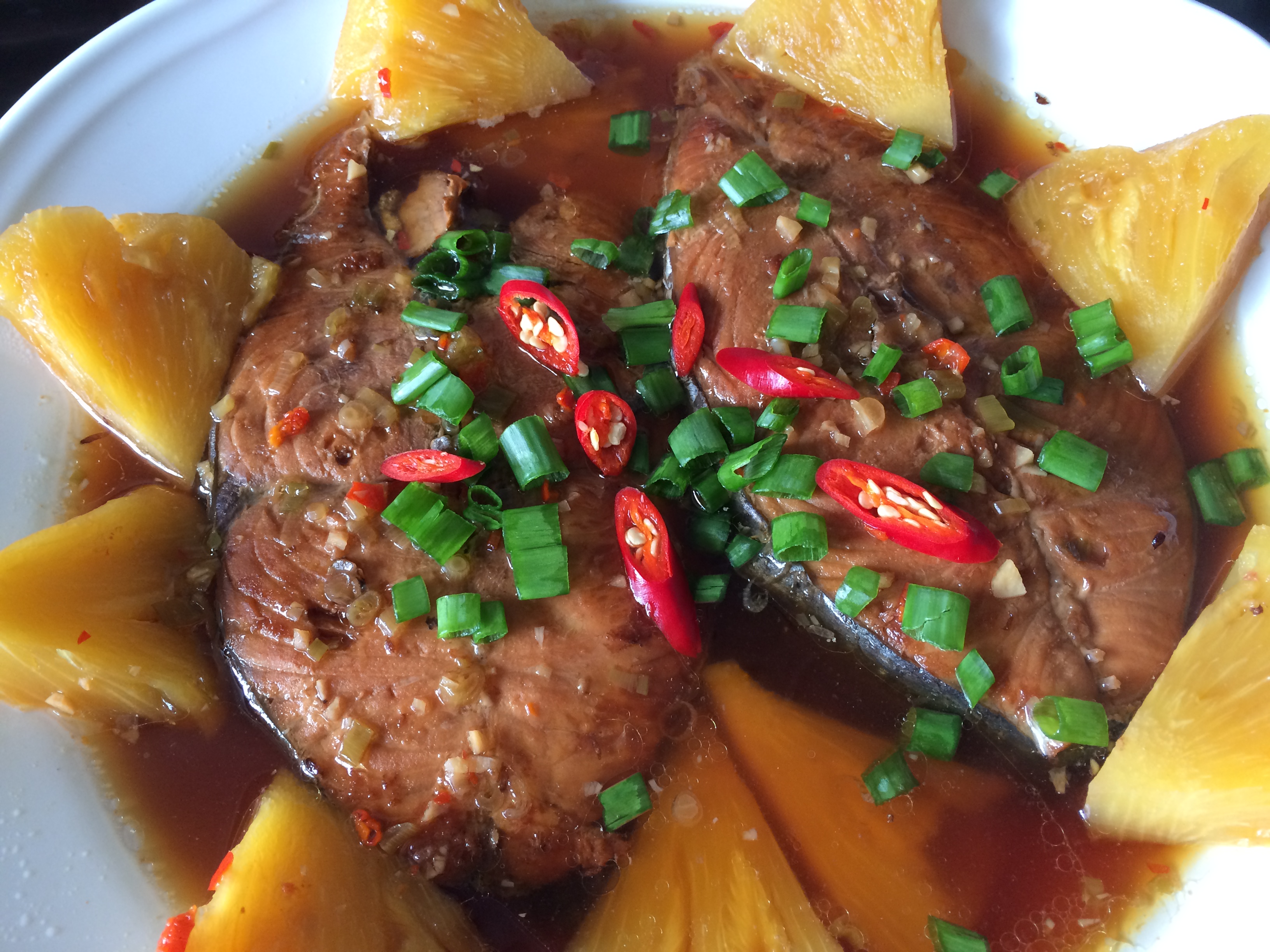 Vietnamese Fish with Pineapple Dish Cá Thu Kho Khóm (Tenggiri Fish