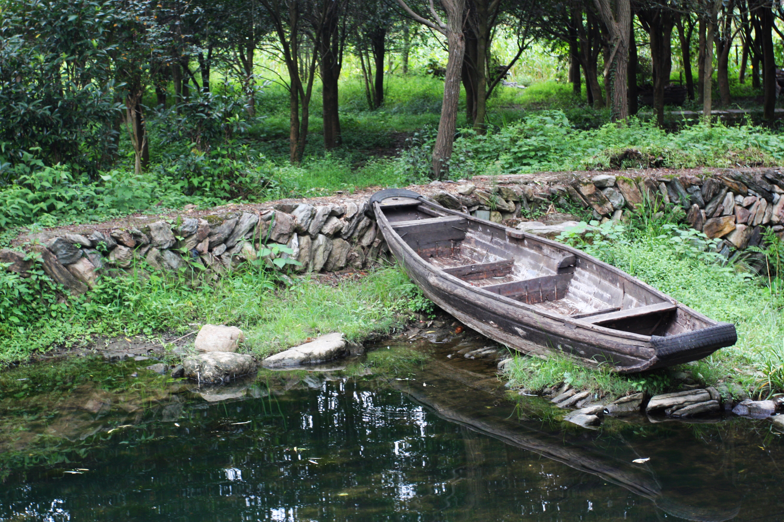 Boat on River at Wuyan village China