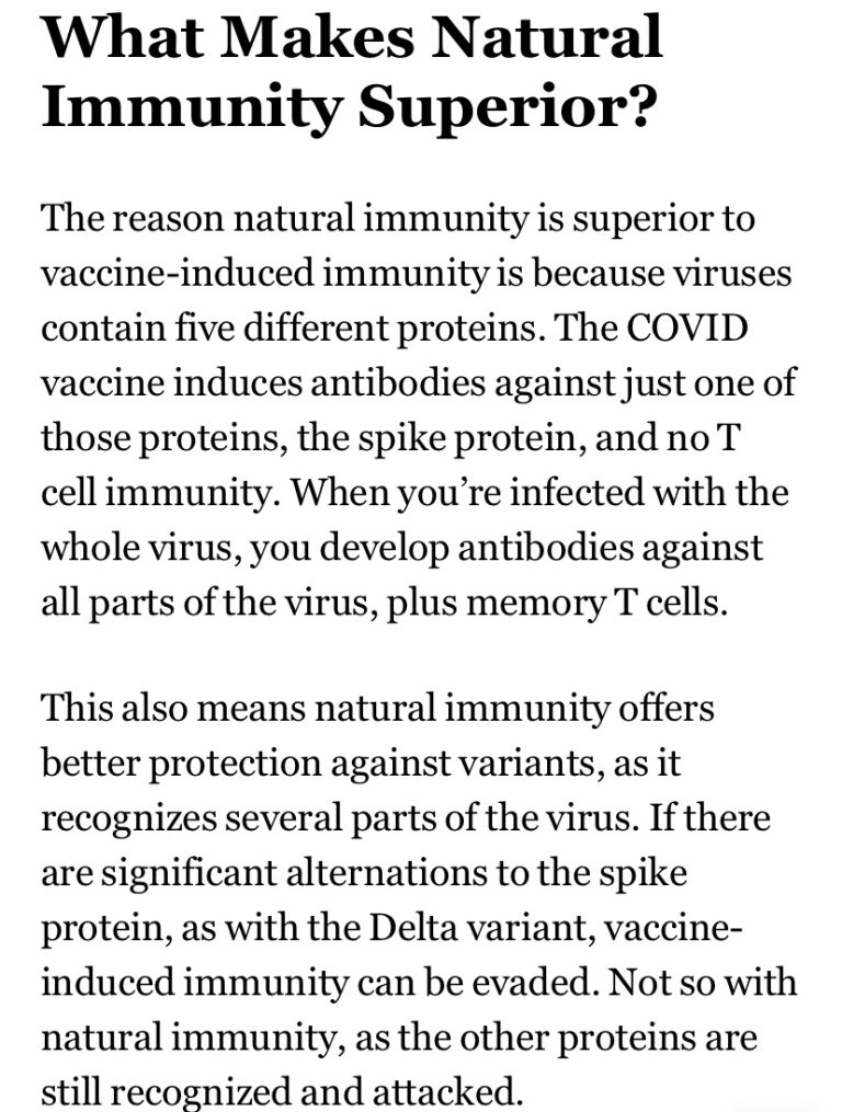 Natural Immunity to Covid19 and It’s Superior Efficacy Leaf Blogazine